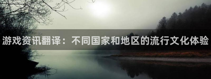 极悦娱乐平台官网客服电话：游戏资讯翻译：不同国家和地区的流行